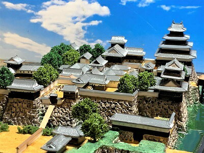 [完成品]　八代城（八代市八代）A4サイズ　日本の城　お城 ジオラマ模型　プラモデ...