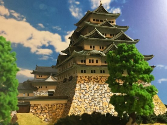 [完成品]名古屋城 童友社 1/350 日本の名城 DX お城 プラモデル DX-3 ケース付き　...