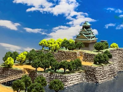 [完成品] 昭和復興　大阪城 1/900　天守閣周辺〜山里曲輪や内堀一部まで　（大阪府...