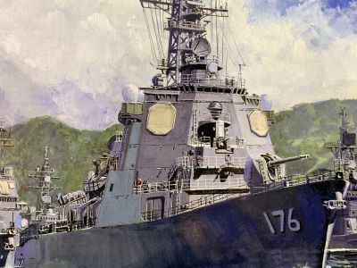 　海上自衛隊　第8護衛隊(司令部　佐世保)　DDG172 しまかぜ・DDG176 ちょうかい・DD104 きりさめ・DD117 すずつき　4隻の護衛艦のみ　1/3000　集める軍艦　シリーズ　ジオラマ模型　プラモデル フジミ模型　コレクションケース付き