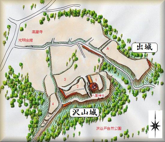 [完成品] 　三輪城・沢山城（町田市三輪町上三輪）　　日本の城　お城のジオラマ模型　プラモデル　城郭模型