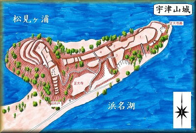 [完成品] 　宇津山城（湖西市入出）　　日本の城　お城のジオラマ模型　プラモデル　城郭模型