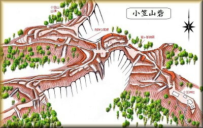 [完成品] 　小笠山砦（掛川市入山瀬小笠山）　　日本の城　お城のジオラマ模型　プラモデル　城郭模型