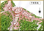 [完成品] 　千頭峯城（浜松市北区三ケ日町魔訶耶）　日本の城　お城のジオラマ模型　プラモデル　城郭模型