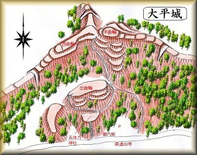[完成品] 　大平城（浜松市浜北区大平字城山）　　日本の城　お城のジオラマ模型　プラモデル　城郭模型