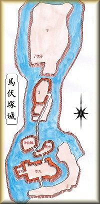 [完成品] 　馬伏塚城（袋井市浅名字岡山）　　日本の城　お城のジオラマ模型　プラモデル　城郭模型