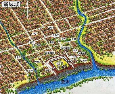 [完成品] 　新城城（愛知県新城市東入船）日本の城　お城のジオラマ模型　プラモデル　城郭模型