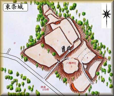 [完成品] 　東条城（西尾市吉良町駁目字城山）日本の城　お城のジオラマ模型　プラモデル　城郭模型