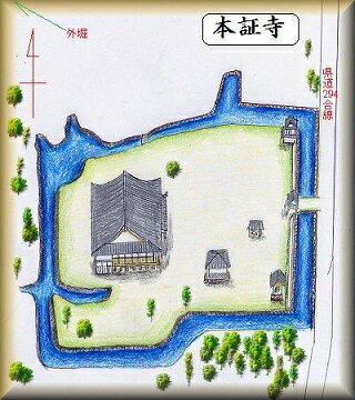 [完成品] 　本証寺（安城市野寺町）日本の城　お城のジオラマ模型　プラモデル　城郭模型