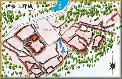  　伊勢上野城（津市河芸町上野）日本の城　お城のジオラマ模型　プラモデル　城郭模型