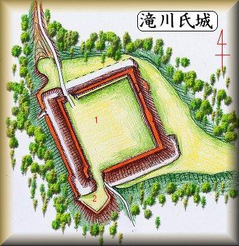 [完成品] 　滝川氏城（名張市名張市下小波田字下出）日本の城　お城のジオラマ模型　プラモデル　城郭模型