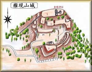 [完成品] 権現山城（御嵩町御嵩）日本の城　お城のジオラマ模型　プラモデル　城郭模型