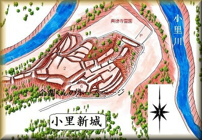 [完成品] 小里新城（瑞浪市稲津町小里諏訪）日本の城　お城のジオラマ模型　プラモデル　城郭模型