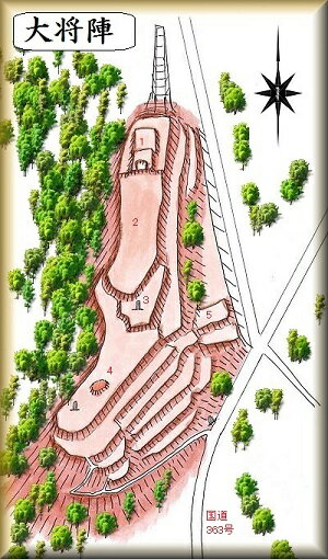 [完成品] 大将陣（恵那市岩村町岩村）日本の城　お城のジオラマ模型　プラモデル　城郭模型