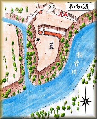 [完成品] 和知城・稲葉城（八百津町野上　稲葉城址公園）日本の城　お城のジオラマ模型　プラモデル　城郭模型