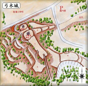 [完成品] 　弓木城（稲富城・一色城・宮津市岩滝字弓木）日本の城　お城のジオラマ模型　プラモデル　城郭模型