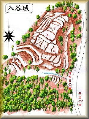 [完成品] 　入谷城（京丹後市大宮町明田127）日本の城　お城のジオラマ模型　プラモデル　城郭模型