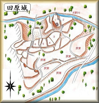 城堡 - [完成品] 田原城（四条畷市上田原）　　日本の城　お城のジオラマ模型　プラモデル　城郭模型