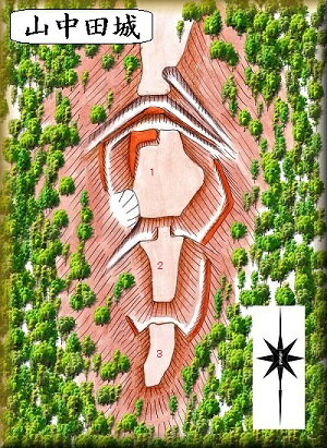 [完成品] 山中田城（富田林市かがり台）　　日本の城　お城のジオラマ模型　プラモデル　城郭模型
