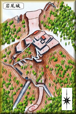 [完成品] 岩尾城（丹波市山南町和田）　　日本の城　お城のジオラマ模型　プラモデル　城郭模型