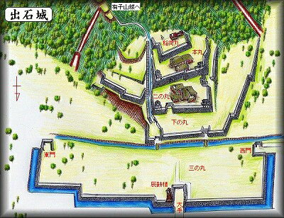 [完成品] 出石城　(兵庫県豊岡市出石内町）　　日本の城　お城のジオラマ模型　プラモデル　城郭模型