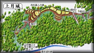 [完成品] 上月城　(兵庫県佐用町下上月）　　日本の城　お城のジオラマ模型　プラモデル　城郭模型