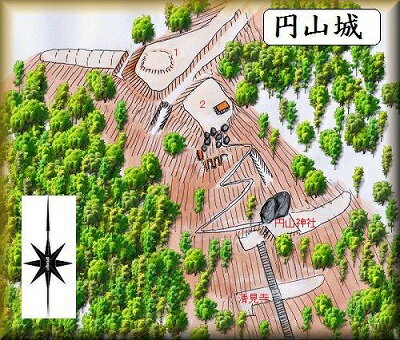 [完成品] 円山城（近江八幡市丸山町） 　　日本の城　お城のジオラマ模型　プラモデル　城郭模型