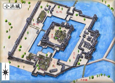 [完成品] 小浜城・雲浜城（小浜市城内）日本の城　お城のジオラマ模型　プラモデル　城郭模型