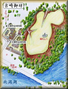 [完成品] 吉崎御坊（あわら市吉崎）日本の城　お城のジオラマ模型　プラモデル　城郭模型