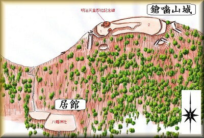 [完成品] 鎗噛山城（福井市安田）日本の城　お城のジオラマ模型　プラモデル　城郭模型 1