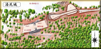 [完成品] 湯尾城（南越前町湯尾）日本の城　お城のジオラマ模型　プラモデル　城郭模型