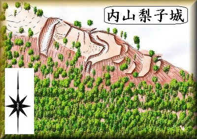 [完成品] 内山梨子城（福井市内山梨子町）日本の城　お城のジオラマ模型　プラモデル　城郭模型