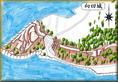 [完成品] 向田城（七尾市向田字城ヶ鼻）日本の城　お城のジオラマ模型　プラモデル　城郭模型