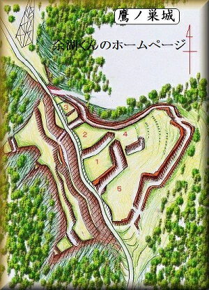 [完成品] 鷹ノ巣城（金沢市西市瀬・瀬領町）日本の城　お城のジオラマ模型　プラモデル　城郭模型