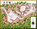 [完成品] 北方城（金沢市北方町権殿山）日本の城　お城のジオラマ模型　プラモデル　城郭模型