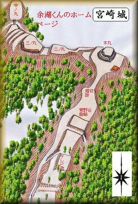 [完成品] 宮崎城・荒山城・泊城・境城（朝日町元屋敷城山）　日本の城　お城のジオラマ模型　プラモデル　城郭模型