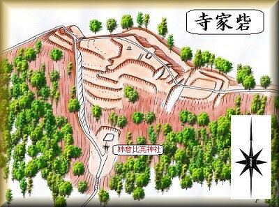 [完成品] 寺家砦（富山市大沢野町寺家）　日本の城　お城のジオラマ模型　プラモデル　城郭模型
