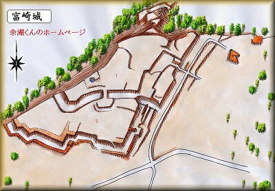 [完成品] 富崎城（富山市婦中町富崎）日本の城　お城のジオラマ模型　プラモデル　城郭模型