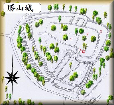 [完成品] 　勝山城（甲府市上曽根町）　日本の城　お城のジオラマ模型　プラモデル　城郭模型