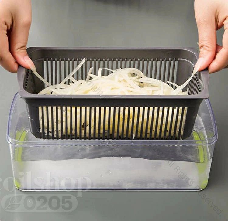 スライサー 野菜 キャベツスライサー 野菜カッター スライサーセット キャベツ千きり チョップドカッター 野菜チョッパー 調理器 スライス 千きり ツマ切り カッター 安全ホルダー付き 多機能で使いやすい調理器具 katyouhugetu-10141777 毎日の雑貨屋さん サンプル画像3