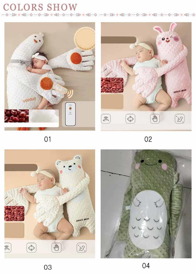 毎日の雑貨屋さんの寝かしつけ 寝かしつけ用 赤ちゃん 自動トントン ぬいぐるみ ベビーまくら クッション トントン 自動 出産祝い｜アングル3