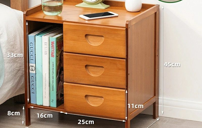ナイトテーブルシンプル無垢材の小?笥軽い贅沢な収納ベッドルームベッドサイド簡易北欧ヨーロッパ現代ミニ
