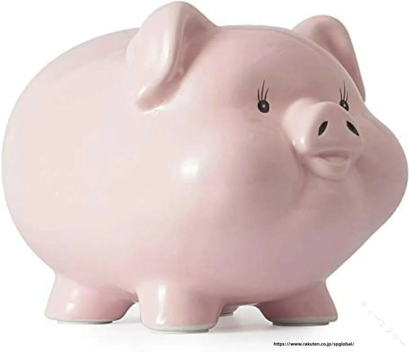 豚 貯金箱 9インチ 陶磁器 500円玉 札 硬貨 あけられない 入金のみ 出金不可 ピンク 貯金 バンク 節約 金庫 コインケース 貯蓄 プレゼント 誕生日 贈り物 ギフト かわいい おしゃれ 子供 大