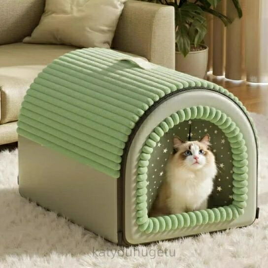 【送料無料】ペット ベッド ドーム型 犬猫兼用 ペットベッド 大型犬用ハウス ベッド 冬 防寒対策 屋根付き 落ち着く ペット犬小屋 洗濯可能 ネコベッド ドー...