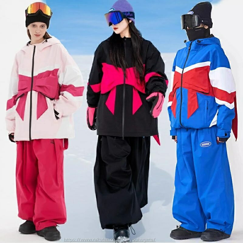 【時間限定10%OFFク一ポン】送料無料 大人用 スキーウェアセット スノーボード ウェア 上下セット レデ..