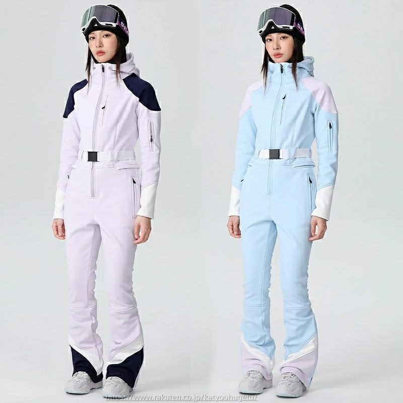 【時間限定10%OFFク一ポン】送料無料 女性用 スキーウェアセット ツナギ つなぎ オールインワン スキー..