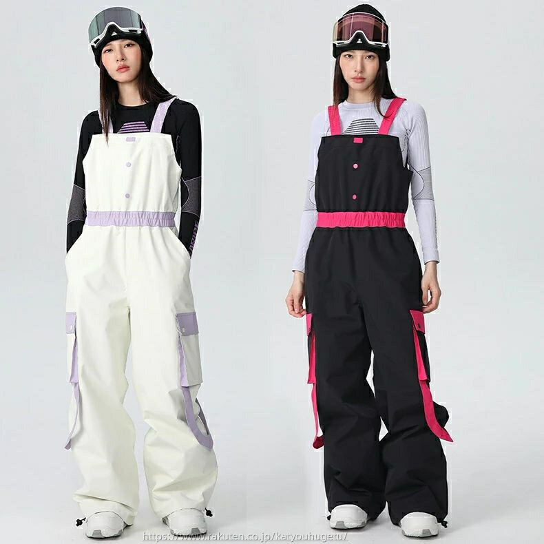 【時間限定10%OFFク一ポン】送料無料 レディース オーバーオール スノボパンツ スキーパンツ サスペンダーパンツ ロングパンツ ビブパンツ 長ズボン ボトムス スノーボードウェア スキーウェア スノボウェア 楽天海外通販