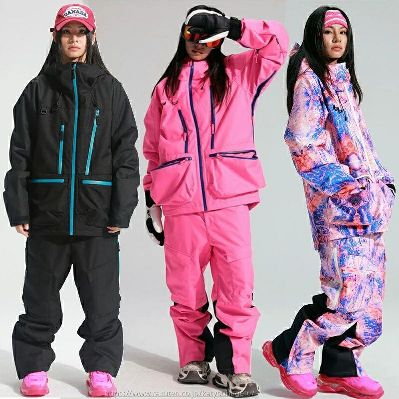 【時間限定10%OFFク一ポン】送料無料 スノーボードウェア 上下セット ジャケット+ロングパンツ セットアップ レディース スキーウェア メンズ スノボウェア アウター ウィンドブレーカー機能 長ズボン ボトムス 切り替え 配色 撥水 防風 防寒 保温 スノボ スキー ユニセック