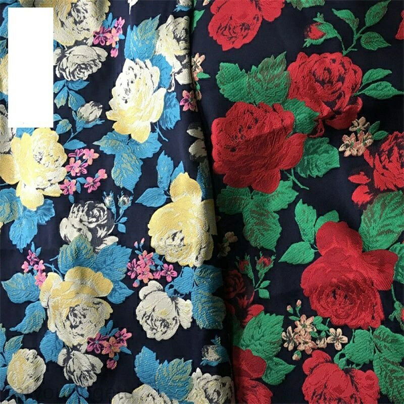 【時間限定10%OFFク一ポン】送料無料 130cm幅 長さ95cm+95cm ジャカード生地 生地 布 布地 ぬの きじ 色織り 肌理感 花柄生地 楽天海外通販