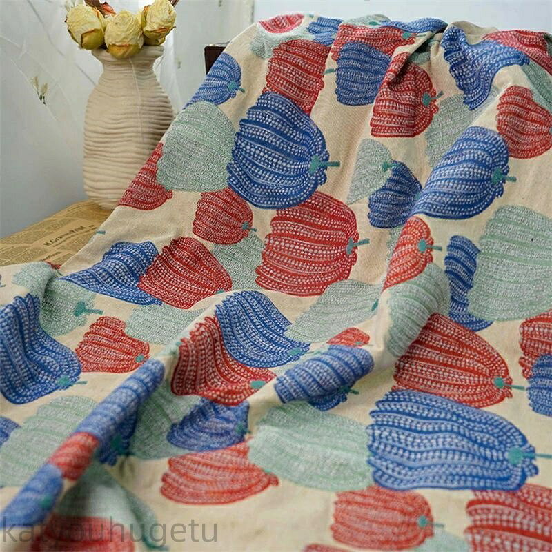 【時間限定10%OFFク一ポン】送料無料 145cm幅 90cm単位 ジャカード生地 生地 布 布地 服生地 色織り 南瓜柄 カボチャ柄 やや厚手 楽天海外通販